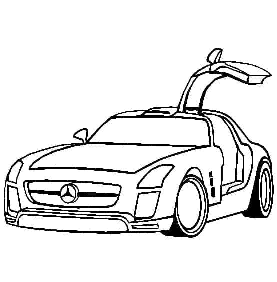 Yazdırılabilir Bedava Mercedes Boyama Sayfası