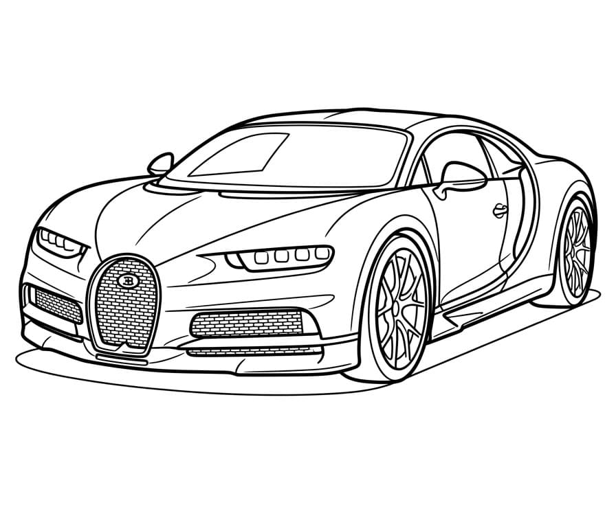 Yazdırılabilir Bugatti Boyama Sayfası