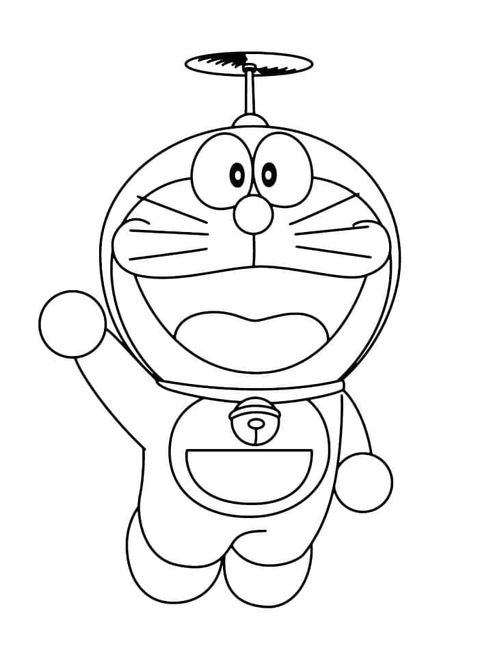 Yazdırılabilir Doraemon Bedava Boyama Sayfası