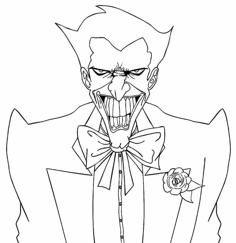 Yazdırılabilir Joker Bedava Boyama Sayfası
