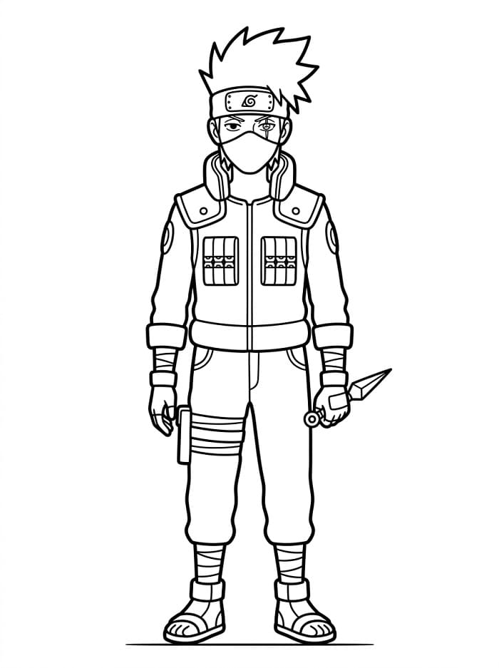 Kakashi Hatake Boyama Sayfaları