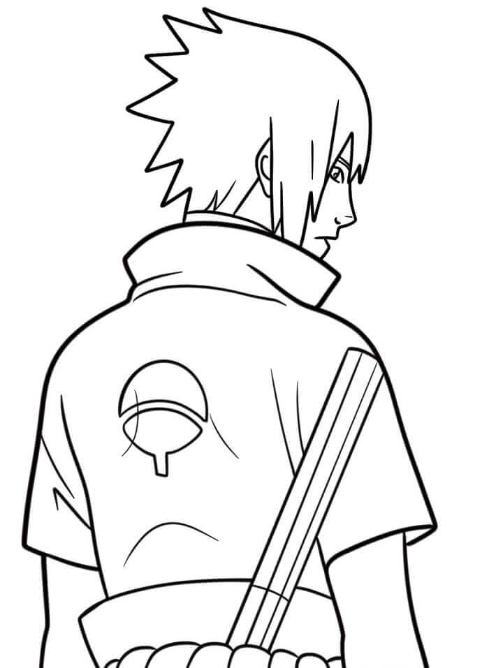 Yazdırılabilir Sasuke Resim Boyama Sayfası