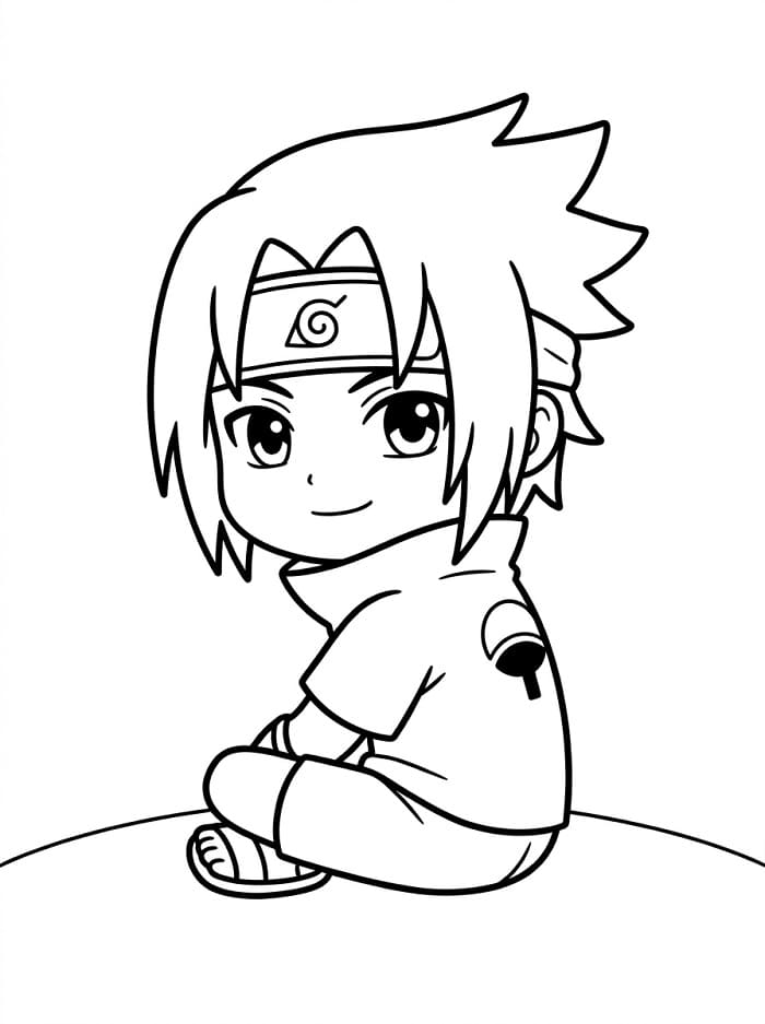 Yazdırılabilir Sasuke Boyama Sayfası