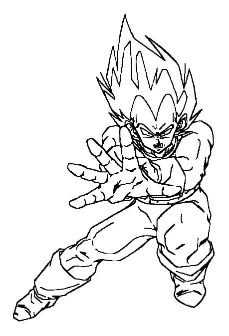 Yazdırılabilir Vegeta Resim Boyama Sayfası