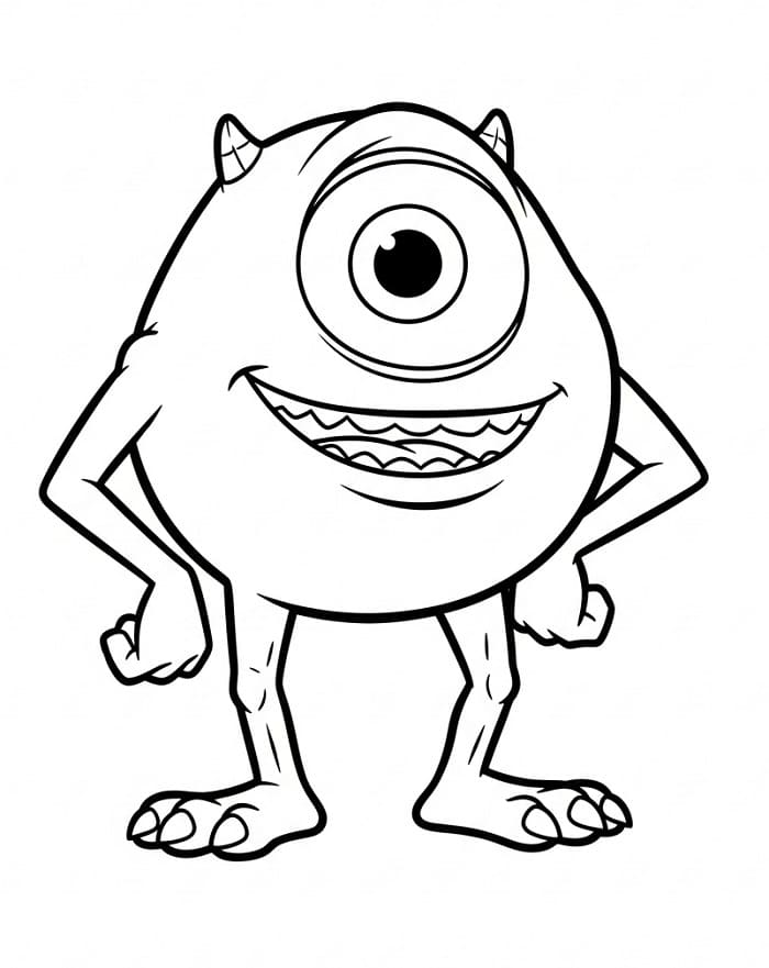 Animasyon Monsters Inc Boyama Sayfası