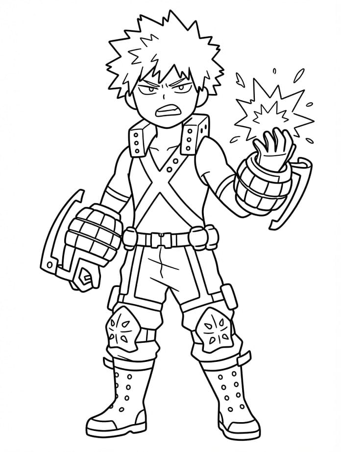 Animasyonlu Bakugo Boyama Sayfası