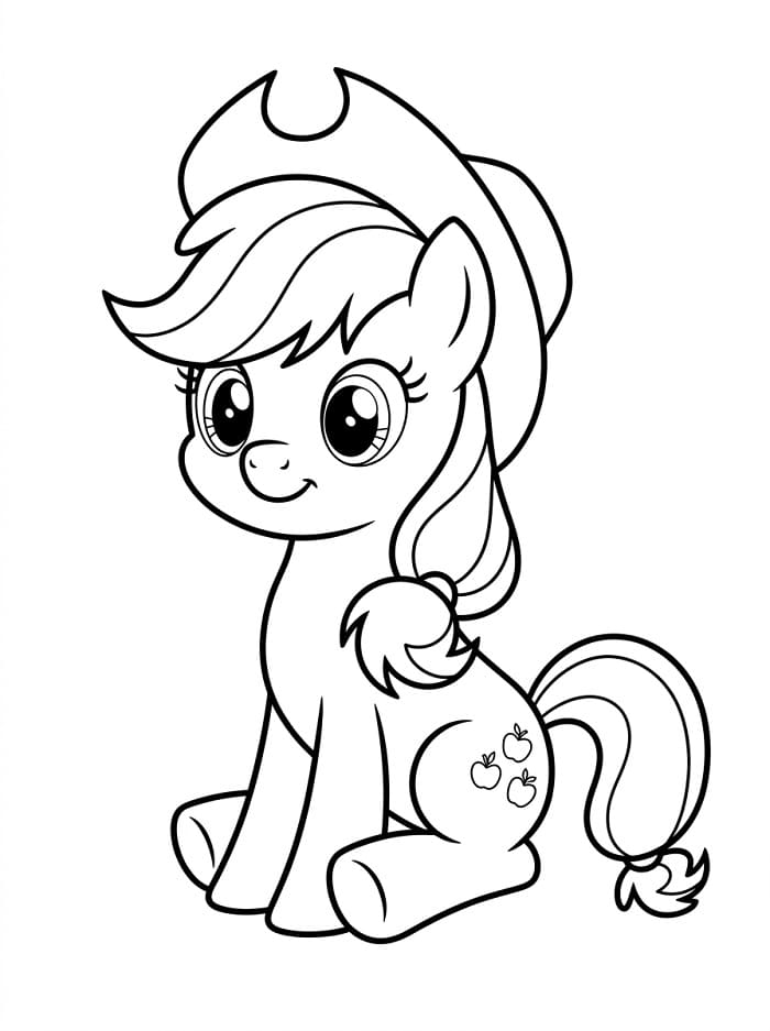 Applejack My Little Pony'de Boyama Sayfası