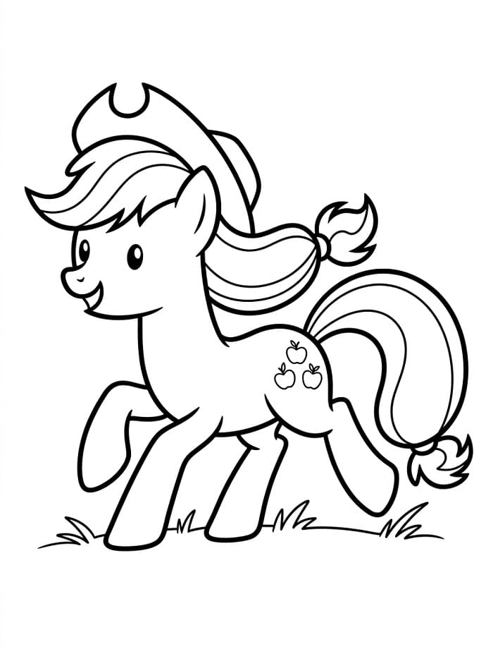 Applejack My Little Pony'den Boyama Sayfası