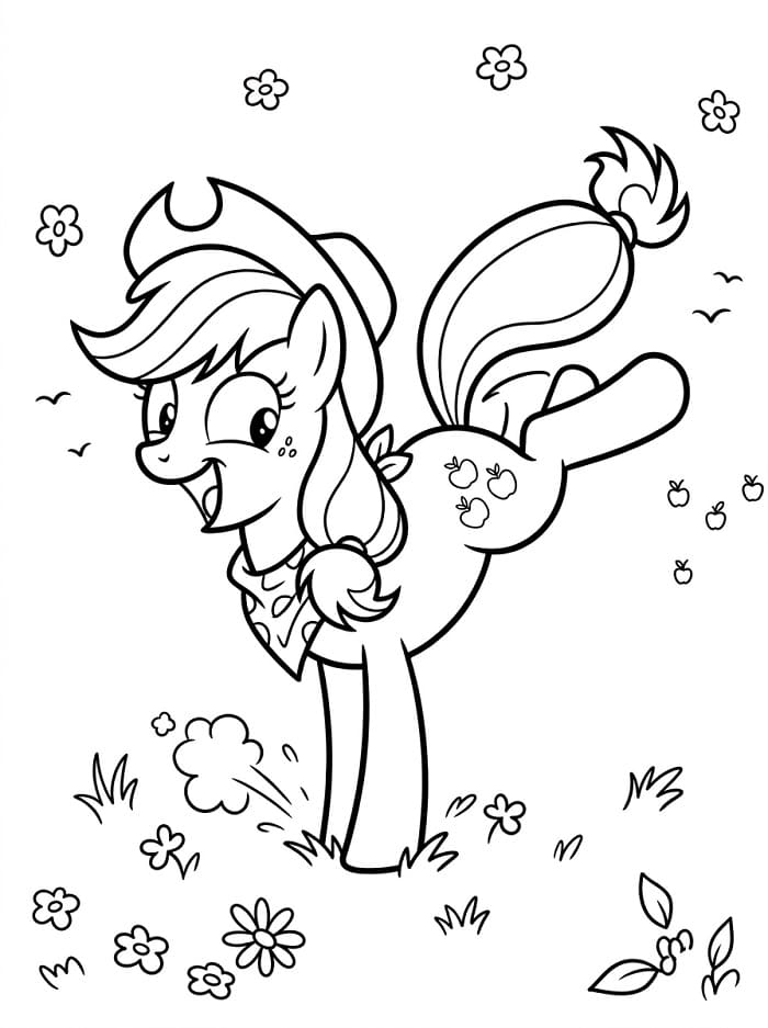 Applejack Ücretsiz Yazdırılabilir Boyama Sayfası