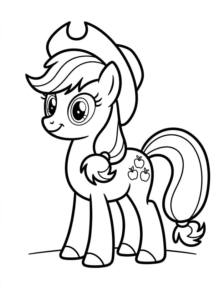 Applejack Yazdır Boyama Sayfası
