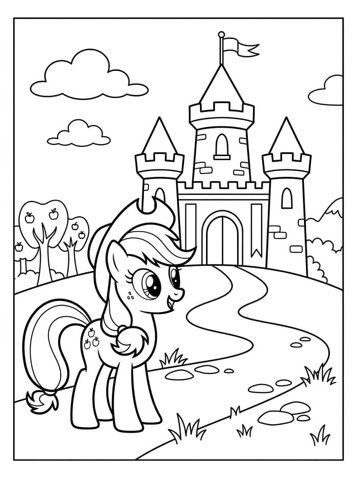 Applejack ve Kale Boyama Sayfası