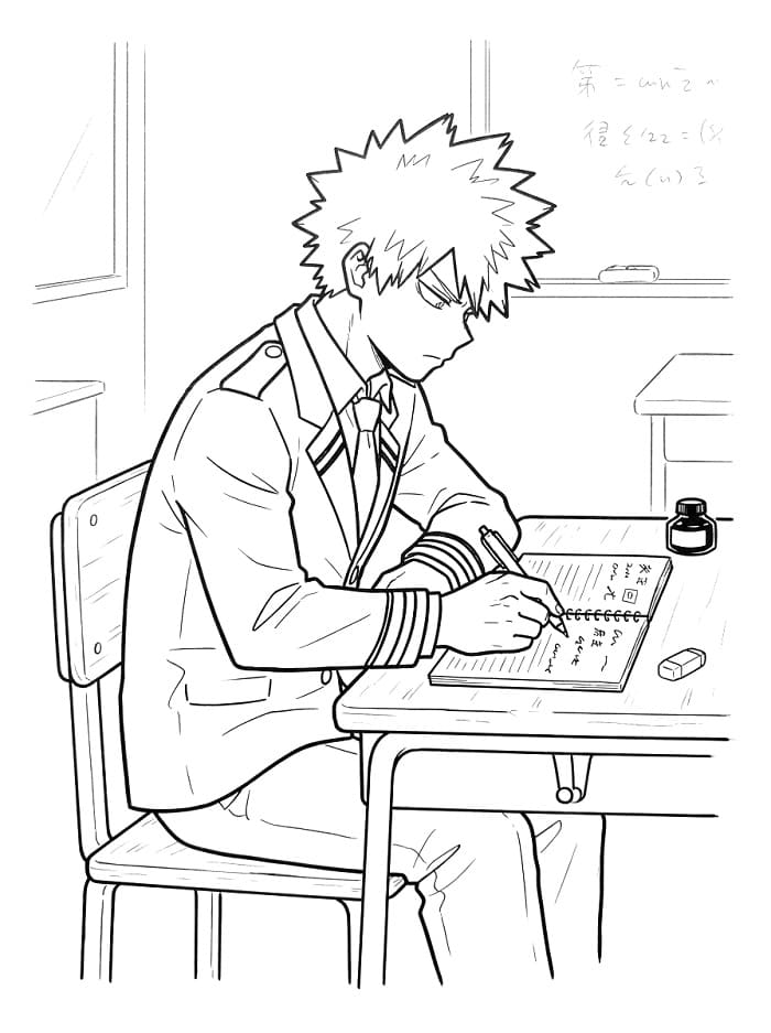 Bakugo Bedava Boyama Sayfası
