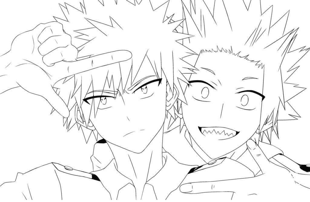 Bakugo Çocuklar İçin Boyama Sayfası