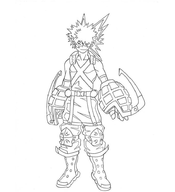 Bakugo Görseli Boyama Sayfası