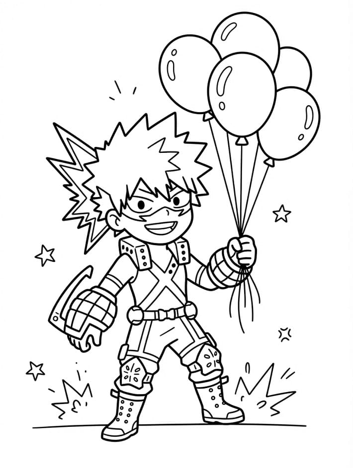 Bakugo My Hero Academia Boyama Sayfası