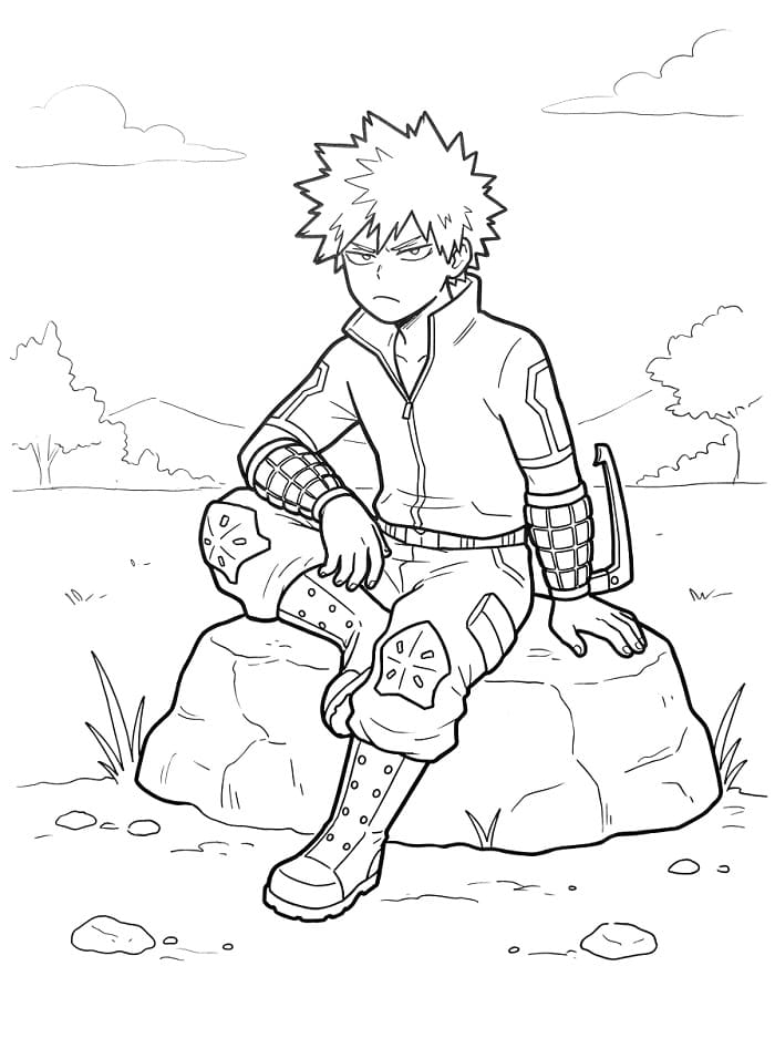 Bakugo Ücretsiz Boyama Sayfası