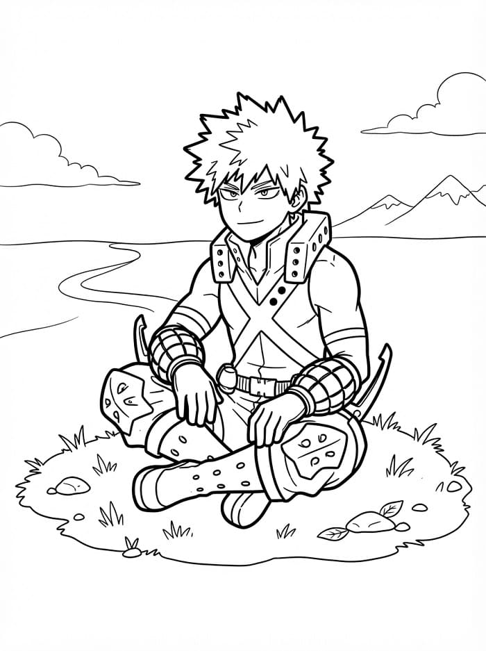 Bakugo Yazdır Boyama Sayfası