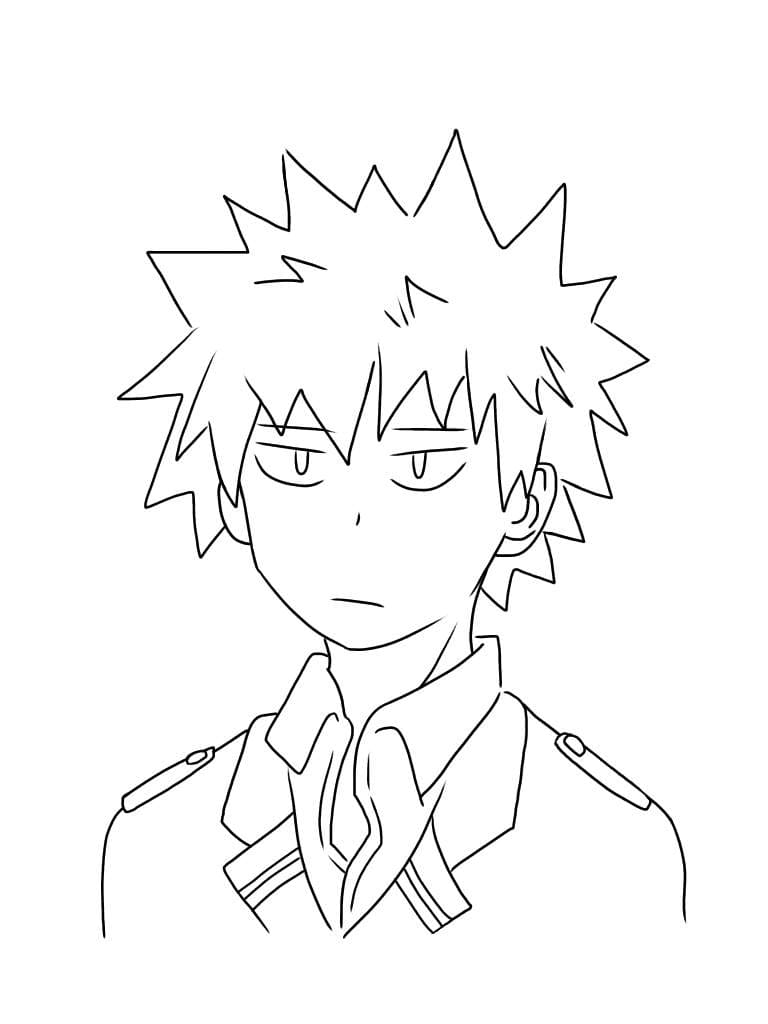 Bakugo Yazdırılabilir Boyama Sayfası