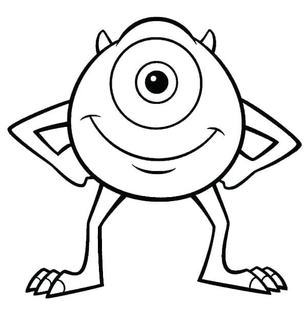 Basılacak Monsters Inc Boyama Sayfası