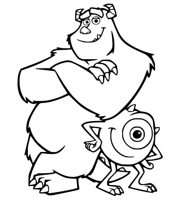 Baskı için ücretsiz Monsters Inc Boyama Sayfası