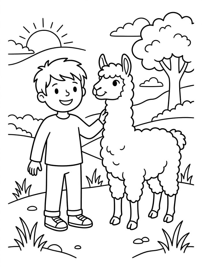 Bir Lama Boyama Sayfası