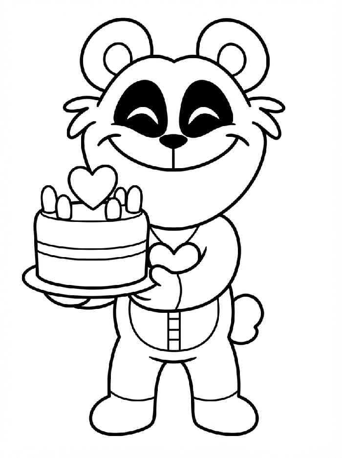 Bobby BearHug Smiling Critters Boyama Sayfası