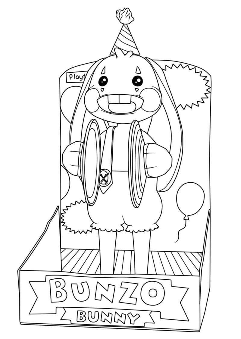 Bunzo Bunny Poppy Playtime Boyama Sayfası