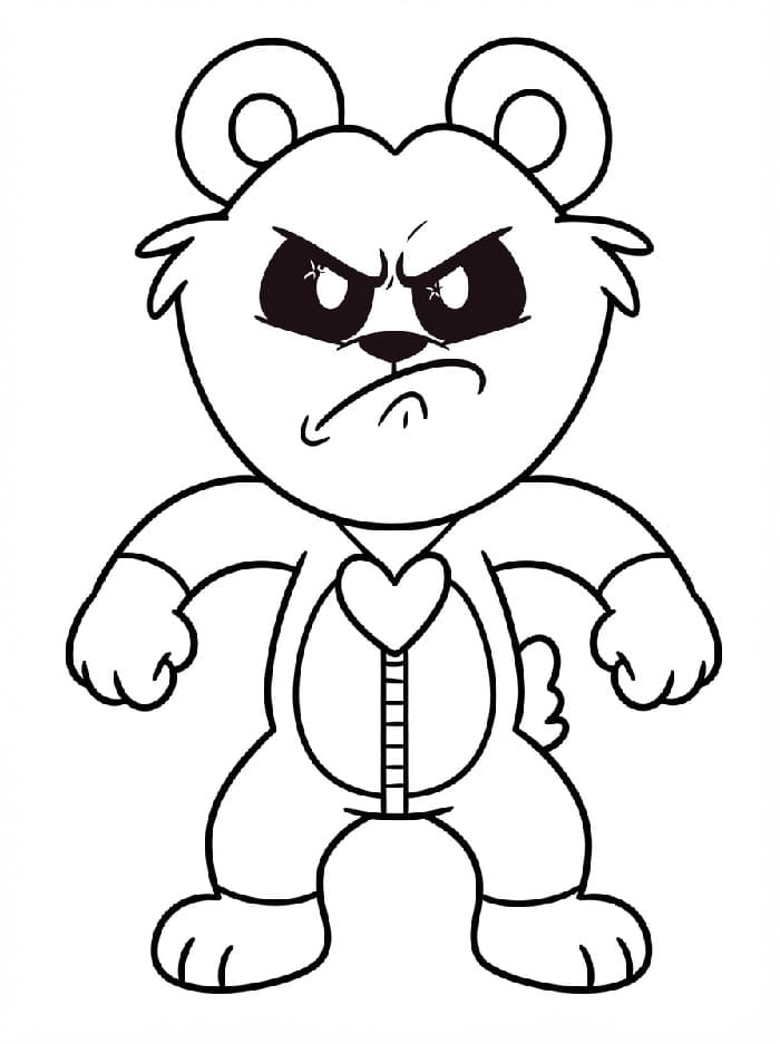 Çizgi Film Bobby BearHug Boyama Sayfası
