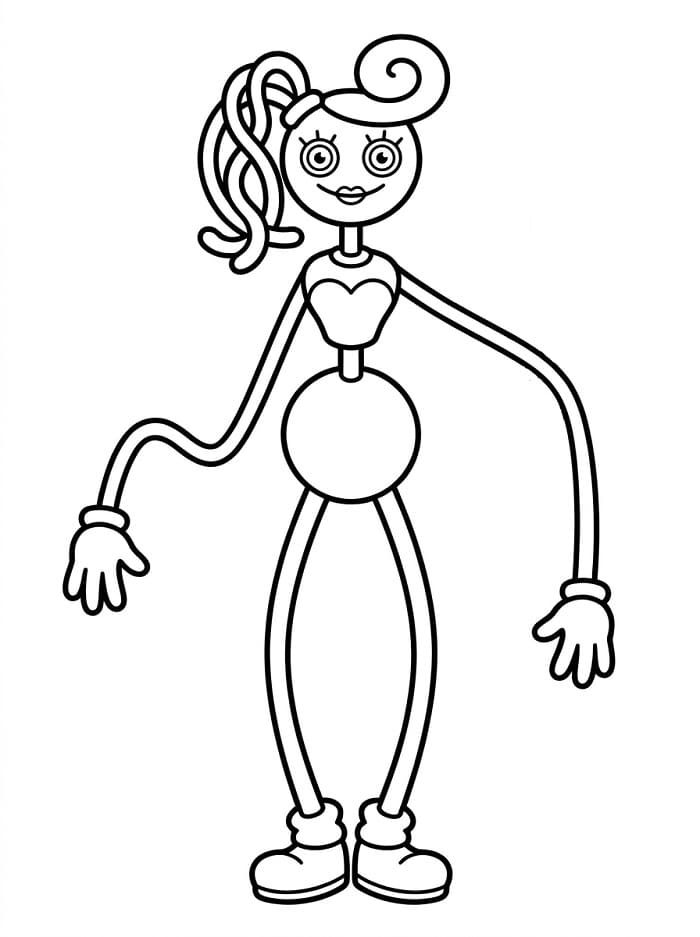 Çizgi Film Mommy Long Legs Boyama Sayfası