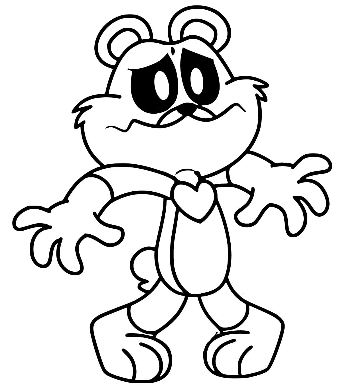 Çocuklar için Bobby BearHug Boyama Sayfası