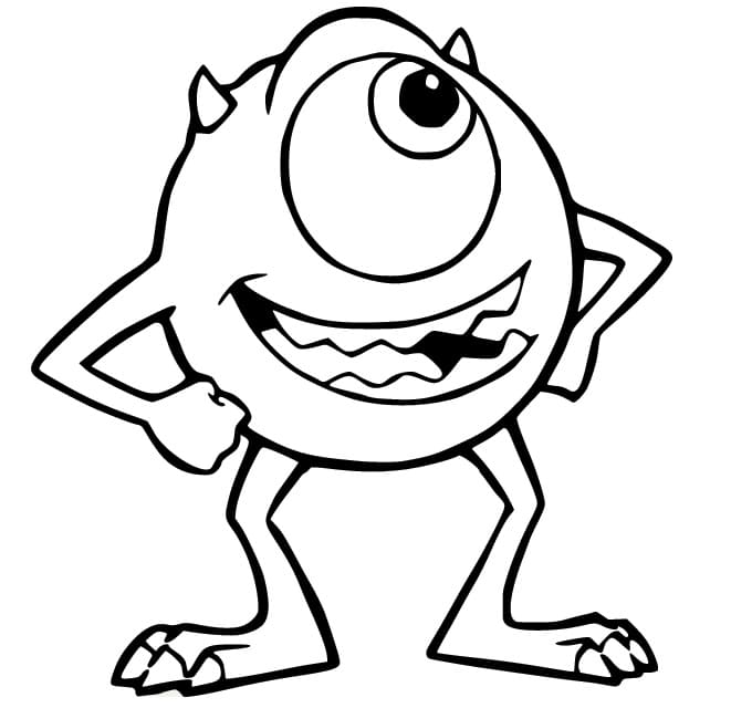 Çocuklar için Monsters Inc Boyama Sayfası