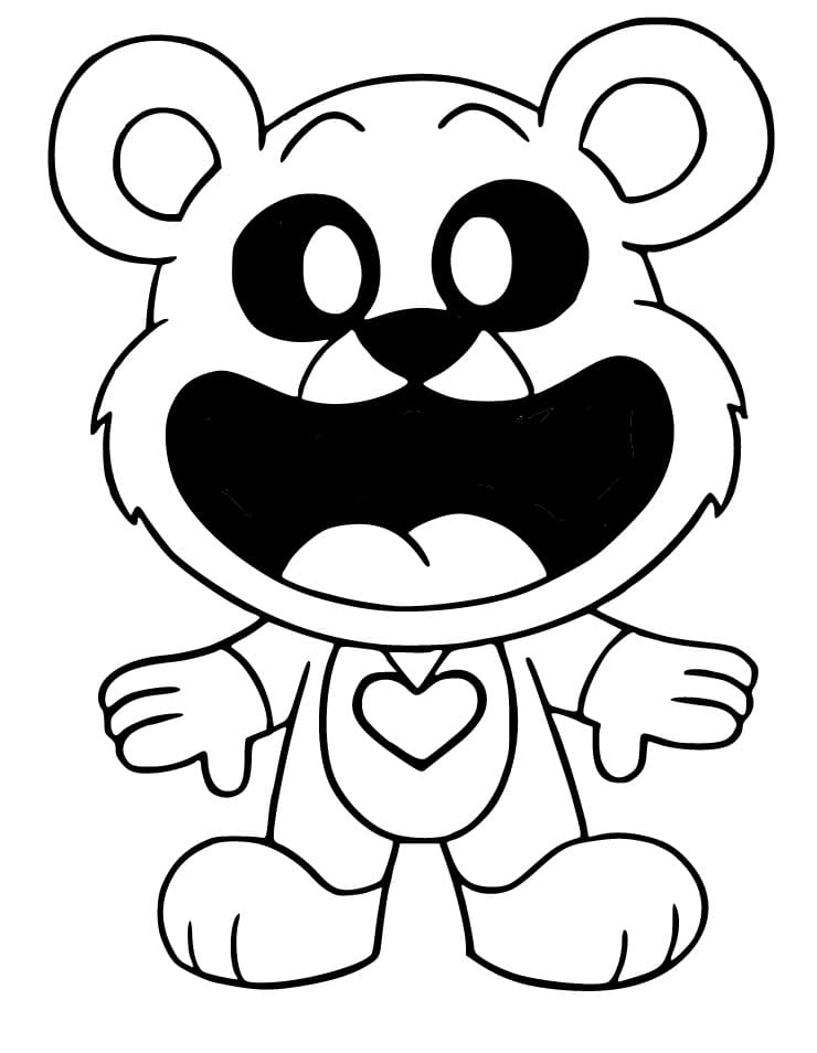 Çocuklar için yazdırılabilir Bobby BearHug Boyama Sayfası