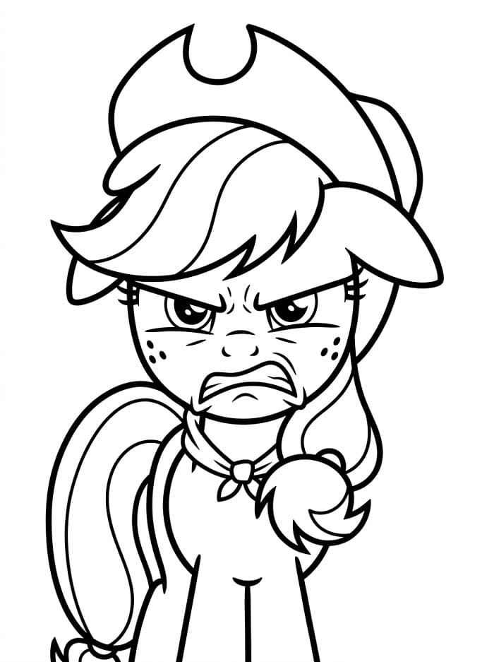 Çok kızgın Applejack Boyama Sayfası