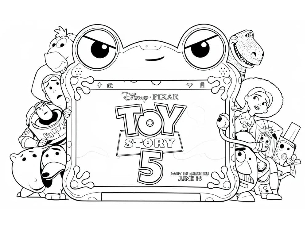 Disney Pixar Oyuncak Hikayesi 5 Boyama Sayfası