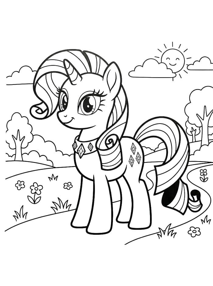 Fantastik Rarity Boyama Sayfası