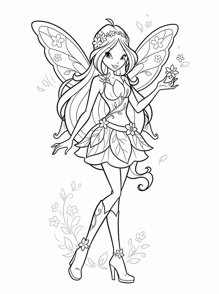 Flora Winx Club Boyama Sayfası