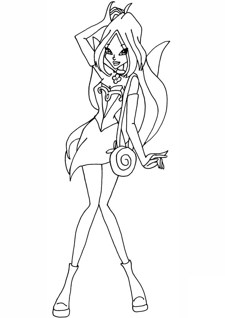 Flora Winx Boyama Sayfası