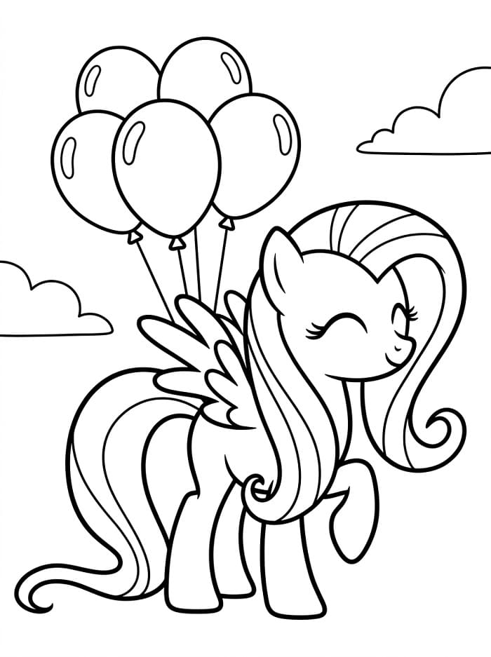 Fluttershy Bedava Boyama Sayfası