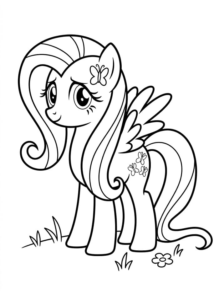 Fluttershy Midilli Boyama Sayfası