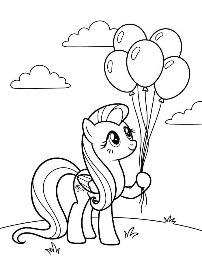 Fluttershy My Little Pony'de Boyama Sayfası
