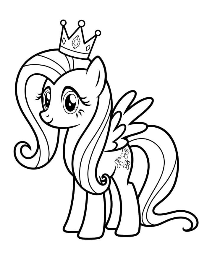 Fluttershy Ücretsiz Yazdırılabilir Boyama Sayfası