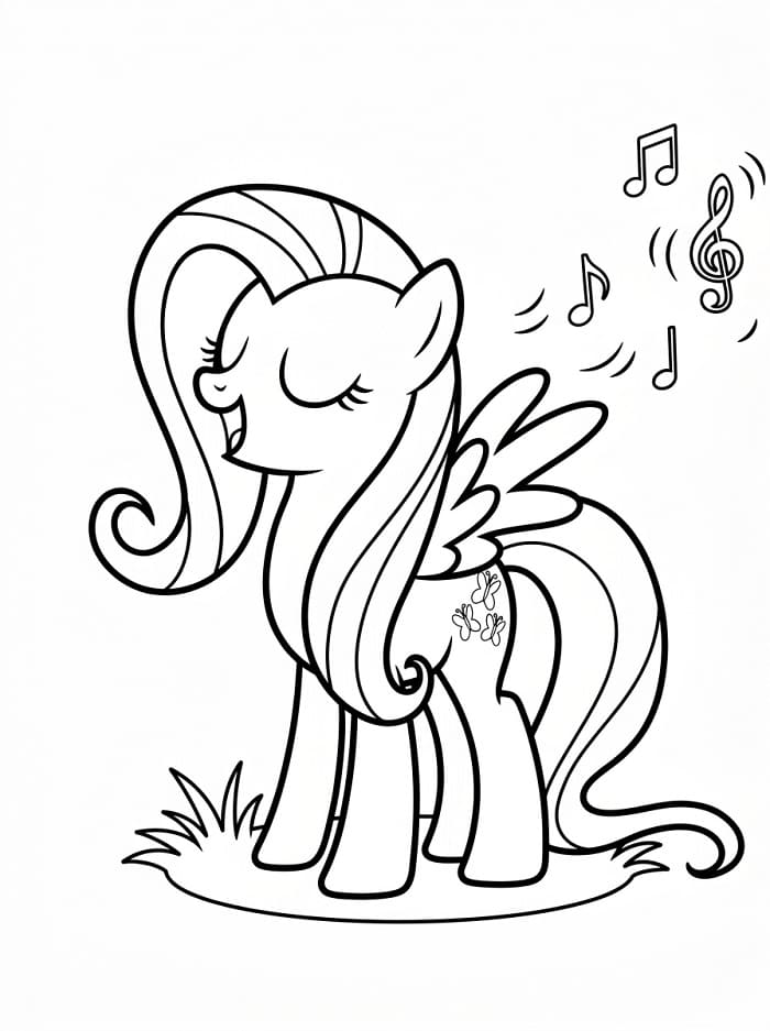 Fluttershy Yazdır Boyama Sayfası