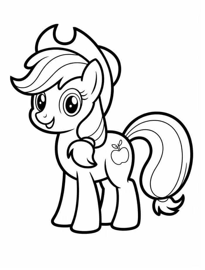 Güzel Applejack Boyama Sayfası