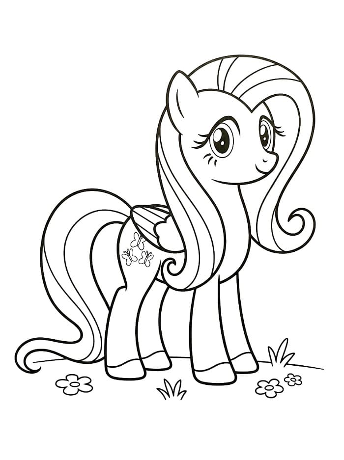 Güzel Fluttershy Boyama Sayfası
