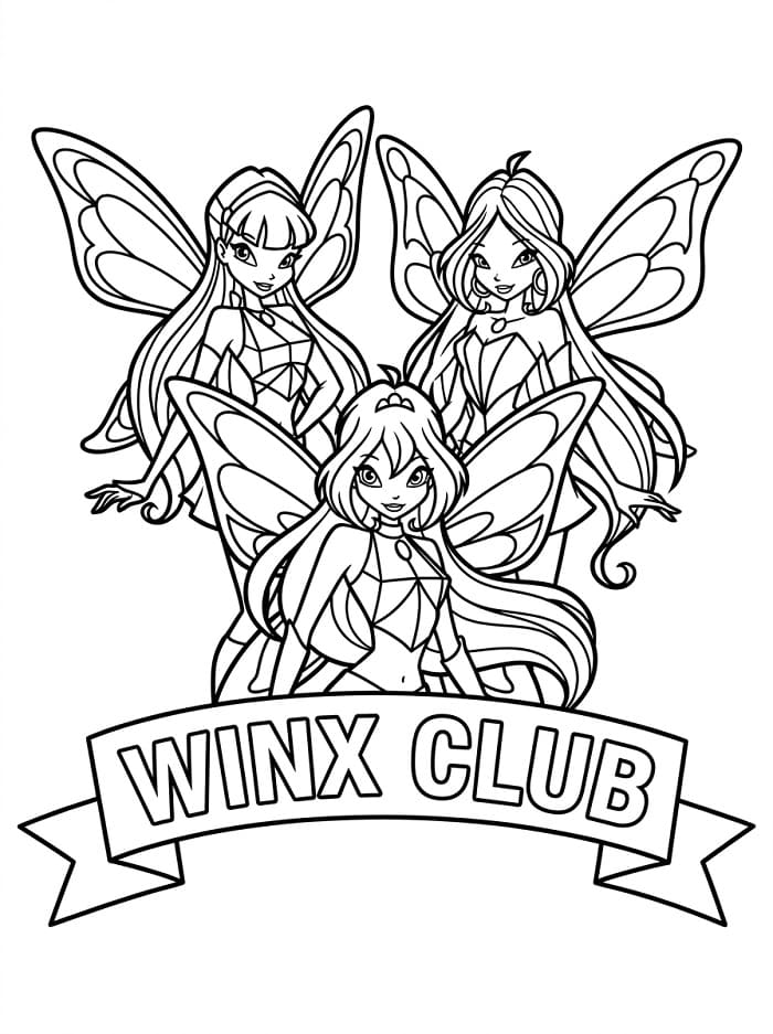 Güzel Winx Club Boyama Sayfası