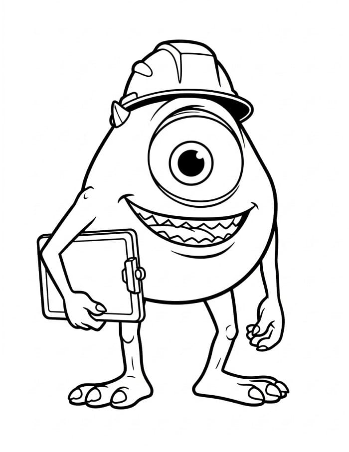 Harika Monsters Inc Boyama Sayfası