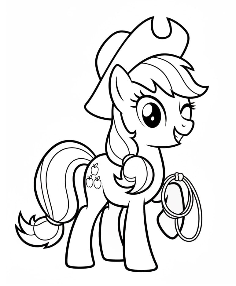 Hoş Applejack Boyama Sayfası