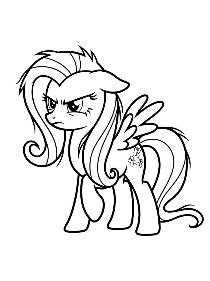 Hoş Fluttershy Boyama Sayfası