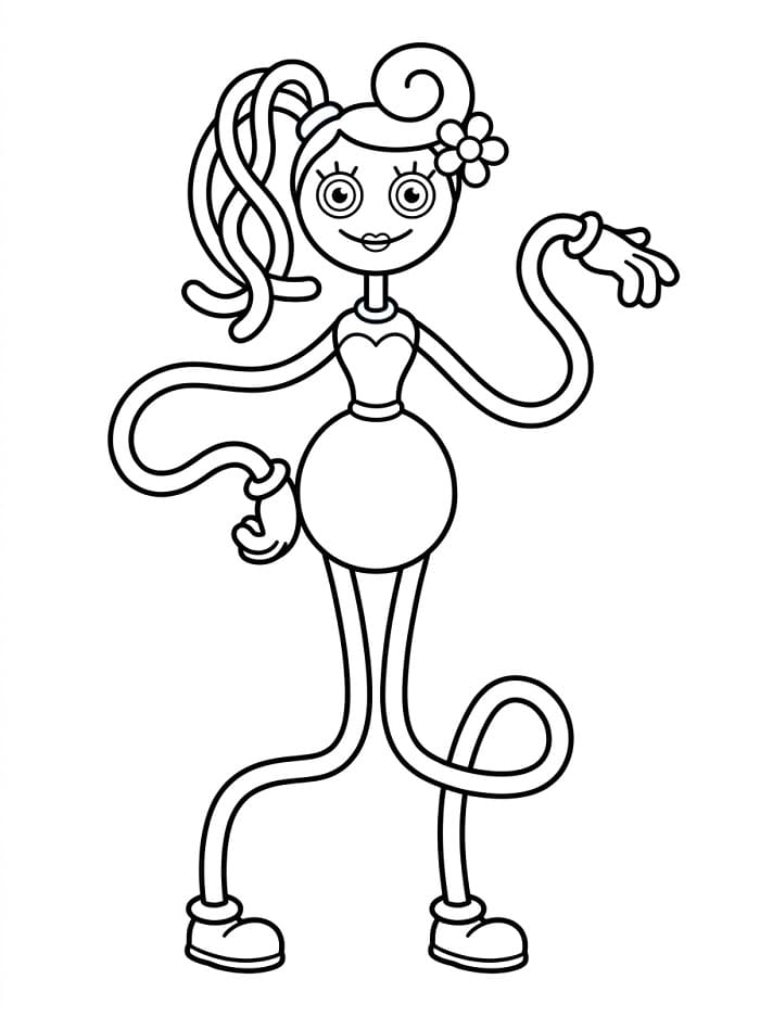 Hoş Mommy Long Legs Boyama Sayfası