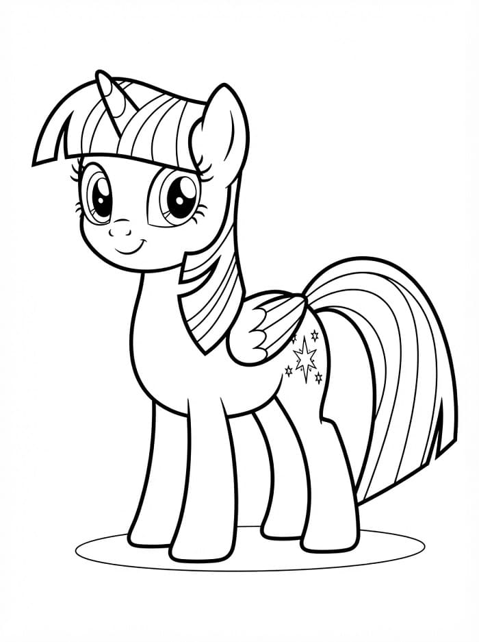 Hoş Twilight Sparkle Boyama Sayfası